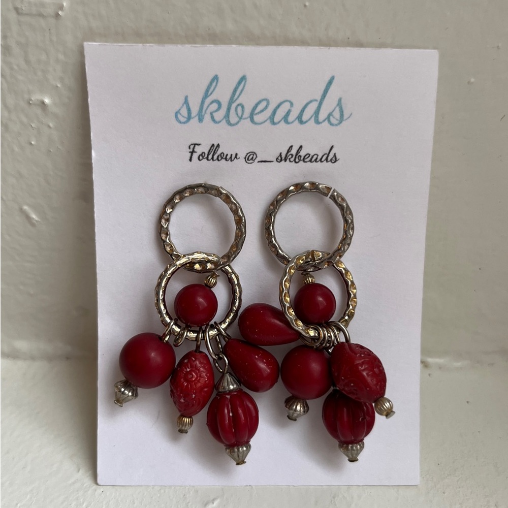 Red Vintage Earrings